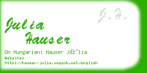julia hauser business card